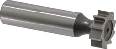 Keo - 3/4" Diam x 1/4" Face Width, High Speed Steel, 10 Teeth, Shank Connection Woodruff Keyseat Cutter - Uncoated, 2-1/4" OAL x 1/2" Shank, Straight Teeth, ANSI 806, Old Standard 91 - Best Tool & Supply