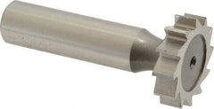 Keo - 1" Diam x 1/4" Face Width, High Speed Steel, 12 Teeth, Shank Connection Woodruff Keyseat Cutter - Uncoated, 2-1/4" OAL x 1/2" Shank, Straight Teeth, ANSI 808, Old Standard 15 - Best Tool & Supply