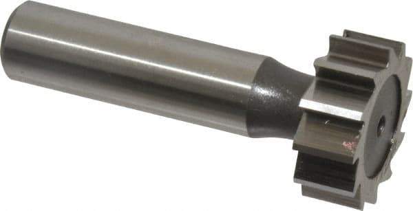 Keo - 1" Diam x 3/8" Face Width, High Speed Steel, 12 Teeth, Shank Connection Woodruff Keyseat Cutter - Uncoated, 2-3/8" OAL x 1/2" Shank, Straight Teeth, ANSI 1208, Old Standard 152 - Best Tool & Supply