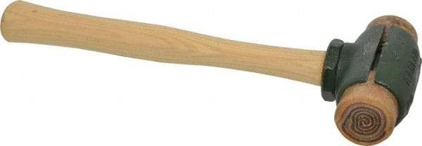 Garland - 2 Lb Head 1-1/2" Face Rawhide Split Head Hammer - 12-1/2" OAL, Wood Handle - Best Tool & Supply