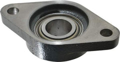 Browning - 1" ID, 4-7/8" OAL x 2-3/4" OAH 2-Bolt Flange - 1,651 Lb Static Cap, 2,801 Lb Dyn Cap, 3-57/64" Btw Mnt Hole Ctrs, Cast Iron - Best Tool & Supply