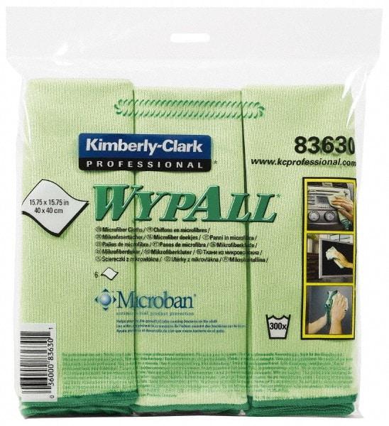 WypAll - Reusable Microfiber Wipes - Packet, 15-3/4" x 15-3/4" Sheet Size, Green - Best Tool & Supply