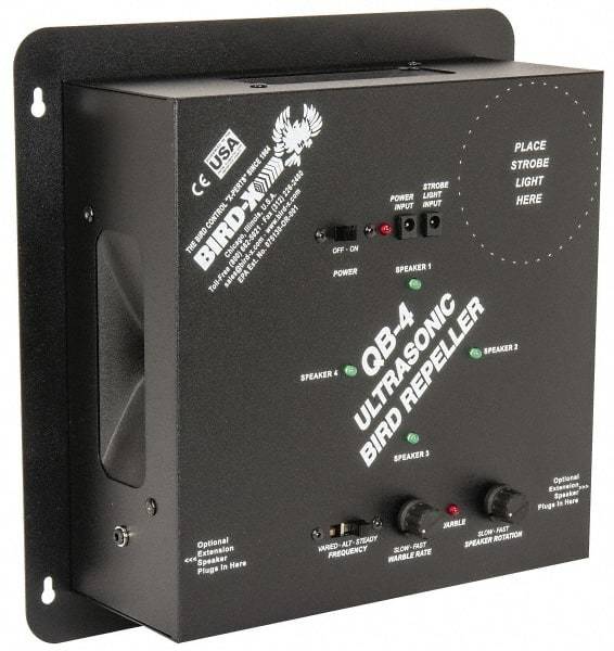 Quadblaster - 6,500 Sq Ft Coverage Electronic Animal Repellent - AC Adapter, Targets Birds - Best Tool & Supply