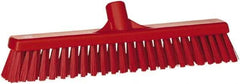 Vikan - 16" Fine Particle Synthetic Push Broom - 2" Bristle Length, Plastic Block, European Threaded Handle Connection - Best Tool & Supply