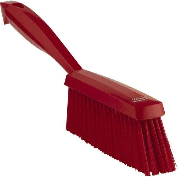 Vikan - 14" OAL, Polyester Staple Set Bench Brush - 2" Bristle Length, 6-3/8" Long Head, Red - Best Tool & Supply