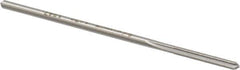 Made in USA - 1/8" Cobalt 4 Flute Chucking Reamer - Straight Flute, 0.119" Straight Shank, 7/8" Flute Length, 3-1/2" OAL - Best Tool & Supply