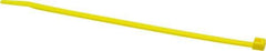 Made in USA - 5.84" Long Yellow Nylon Standard Cable Tie - 40 Lb Tensile Strength, 1.24mm Thick, 1-1/2" Max Bundle Diam - Best Tool & Supply