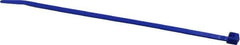 Made in USA - 5.84" Long Blue Nylon Standard Cable Tie - 40 Lb Tensile Strength, 1.24mm Thick, 36.42mm Max Bundle Diam - Best Tool & Supply