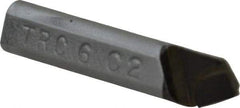 Made in USA - 3/8 x 3/8" Shank, Round Shank Boring Single Point Tool Bit - TRC-6, Grade C2 - Exact Industrial Supply