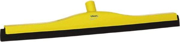 Vikan - 24" Foam Rubber Blade Bench Squeegee - Double Edge, Yellow, Plastic Holder - Best Tool & Supply