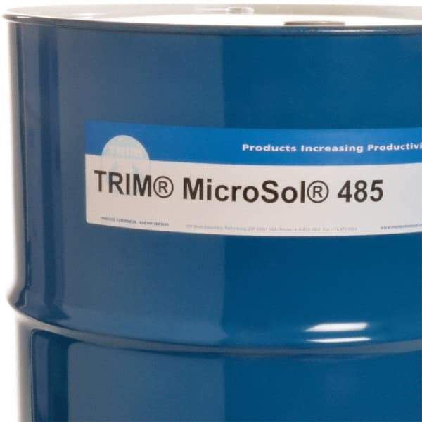 Master Fluid Solutions - Trim MicroSol 485, 54 Gal Drum Cutting & Grinding Fluid - Semisynthetic, For Machining - Best Tool & Supply