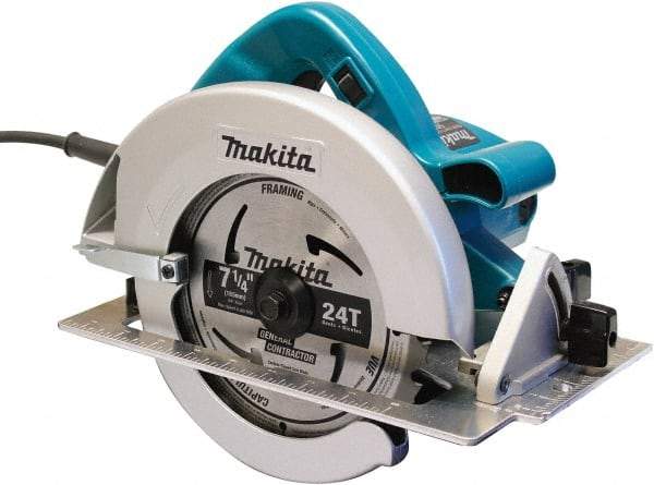 Makita - 15 Amps, 7-1/4" Blade Diam, 5,800 RPM, Electric Circular Saw - 5/8" Arbor Hole, Right Blade - Best Tool & Supply