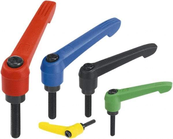 KIPP - M16, Fiberglass Reinforced Plastic Threaded Stud Adjustable Clamping Handle - 126mm OAL, 77mm High - Best Tool & Supply