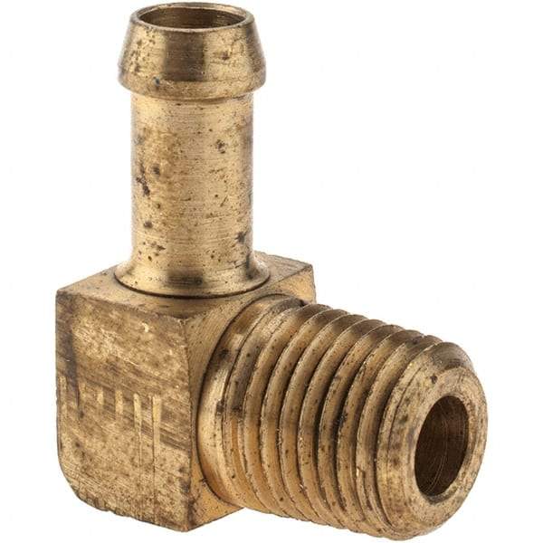 Eaton - 1/4 Barbed Thread 90° Male Elbow - Brass - Best Tool & Supply