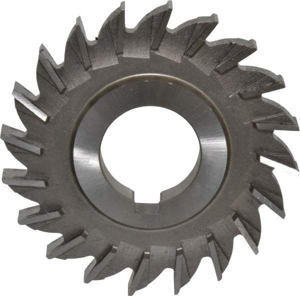 Made in USA - 3" Diam x 3/8" Width of Cut, 20 Teeth, Cobalt Side Milling Cutter - Straight Teeth, Uncoated - Best Tool & Supply