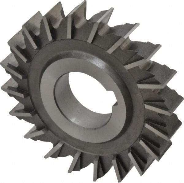 Made in USA - 3" Diam x 1/2" Width of Cut, 20 Teeth, Cobalt Side Milling Cutter - Straight Teeth, Uncoated - Best Tool & Supply