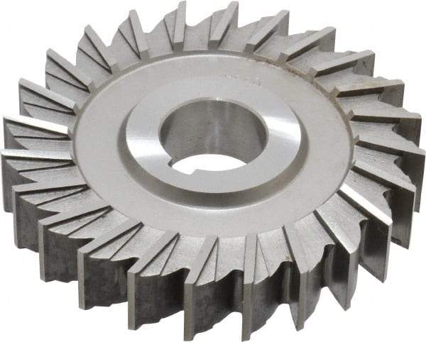 Made in USA - 4" Diam x 3/4" Width of Cut, 24 Teeth, Cobalt Side Milling Cutter - Straight Teeth, Uncoated - Best Tool & Supply