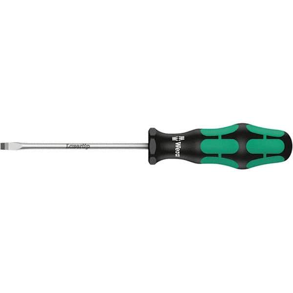 Wera - 8mm Blade Width, Slotted Screwdriver - 175mm Blade Length, Round Shank, Ergonomic Handle - Best Tool & Supply