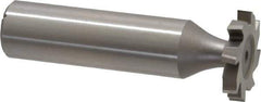 Made in USA - 3/4" Diam x 1/8" Face Width, High Speed Steel, 8 Teeth, Shank Connection Woodruff Keyseat Cutter - Uncoated, 2-1/8" OAL x 1/2" Shank, Staggered Teeth, ANSI 406, Old Standard 7 - Best Tool & Supply