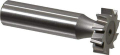 Made in USA - 7/8" Diam x 7/32" Face Width, High Speed Steel, 10 Teeth, Shank Connection Woodruff Keyseat Cutter - Uncoated, 2-7/32" OAL x 1/2" Shank, Staggered Teeth, ANSI 707, Old Standard 12 - Best Tool & Supply