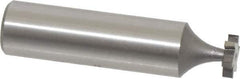 Made in USA - 3/8" Diam x 3/32" Face Width, High Speed Steel, 6 Teeth, Shank Connection Woodruff Keyseat Cutter - Uncoated, 2-3/32" OAL x 1/2" Shank, Staggered Teeth, ANSI 303, Old Standard 212 - Best Tool & Supply