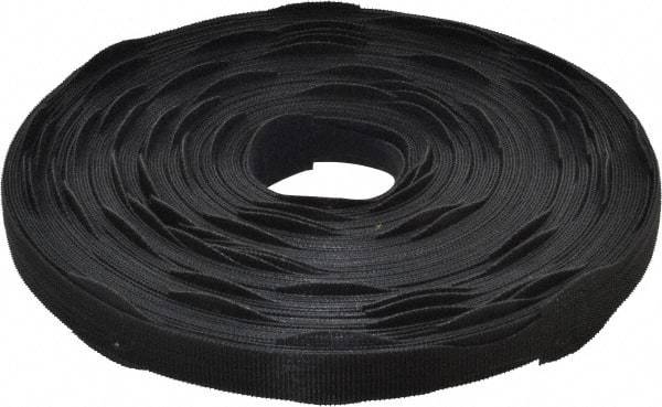 VELCRO Brand - 75 Piece 3/4" Wide x 12" Piece Length, Self Fastening Tie/Strap Hook & Loop Strap - Perforated/Pieces Roll, Black, Printable Surface - Best Tool & Supply