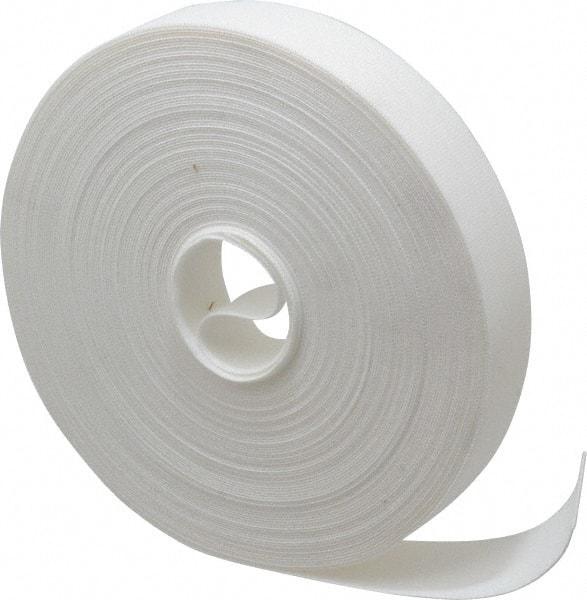 VELCRO Brand - 1" Wide x 25 Yd Long Self Fastening Tie/Strap Hook & Loop Roll - Continuous Roll, White, Printable Surface - Best Tool & Supply