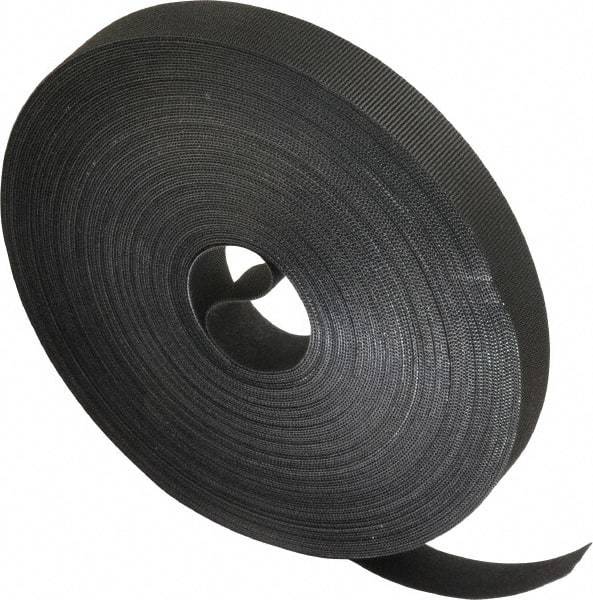 VELCRO Brand - 3/4" Wide x 25 Yd Long Self Fastening Tie/Strap Hook & Loop Roll - Continuous Roll, Black, Printable Surface - Best Tool & Supply