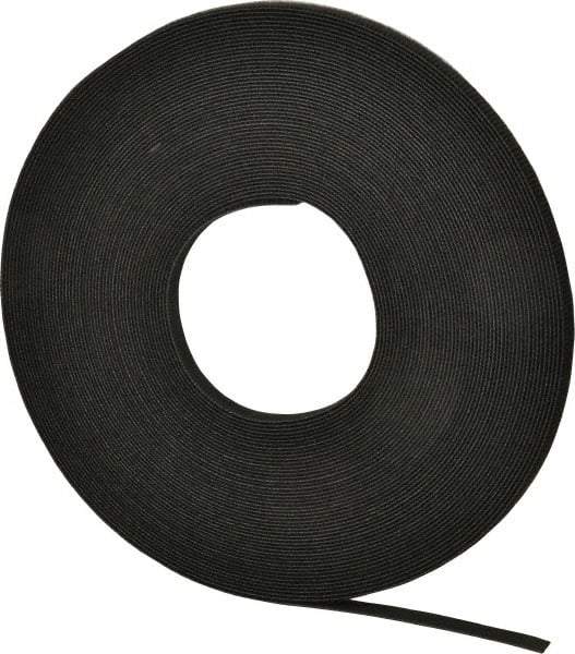 VELCRO Brand - 3/8" Wide x 25 Yd Long Self Fastening Tie/Strap Hook & Loop Roll - Continuous Roll, Black - Best Tool & Supply