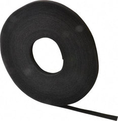 VELCRO Brand - 1/2" Wide x 25 Yd Long Self Fastening Tie/Strap Hook & Loop Roll - Continuous Roll, Black - Best Tool & Supply