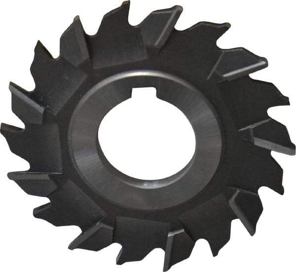 Made in USA - 3" Diam x 3/16" Width of Cut, 18 Teeth, Cobalt Side Milling Cutter - Staggered Teeth, Uncoated - Best Tool & Supply