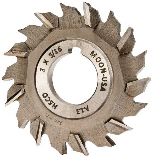 Made in USA - 3" Diam x 5/16" Width of Cut, 18 Teeth, Cobalt Side Milling Cutter - Staggered Teeth, Uncoated - Best Tool & Supply