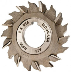 Made in USA - 3" Diam x 5/16" Width of Cut, 18 Teeth, Cobalt Side Milling Cutter - Staggered Teeth, Uncoated - Best Tool & Supply