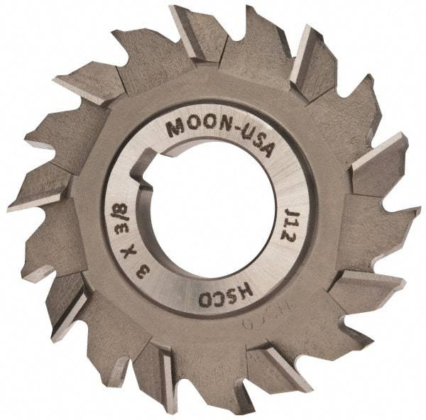 Made in USA - 3" Diam x 3/8" Width of Cut, 18 Teeth, Cobalt Side Milling Cutter - Staggered Teeth, Uncoated - Best Tool & Supply