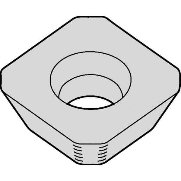 Kennametal - SEHW43 Grade K68 Carbide Milling Insert - Uncoated, 0.188" Thick, 1/2" Inscribed Circle, 1mm Corner Radius - Best Tool & Supply