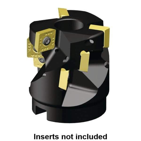 Kennametal - 15 Inserts, 63mm Cut Diam, 27mm Arbor Diam, 51.16mm Max Depth of Cut, Indexable Square-Shoulder Face Mill - 0/90° Lead Angle, 70mm High, SD.T 1204.. Insert Compatibility, Series KSSM-KSSP - Best Tool & Supply