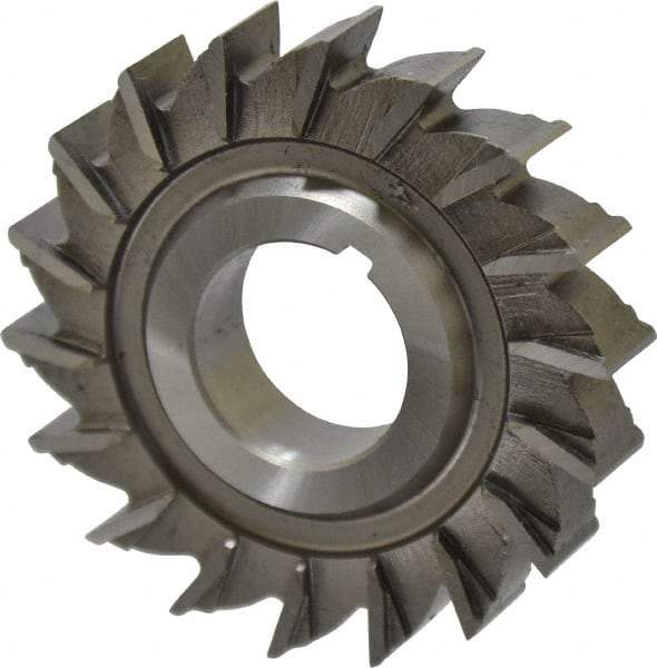 Made in USA - 2-1/2" Diam x 1/2" Width of Cut, 18 Teeth, High Speed Steel Side Milling Cutter - Straight Teeth, Uncoated - Best Tool & Supply