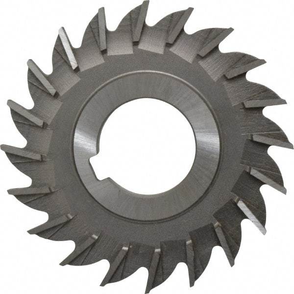 Made in USA - 3" Diam x 1/4" Width of Cut, 20 Teeth, High Speed Steel Side Milling Cutter - Straight Teeth, Uncoated - Best Tool & Supply