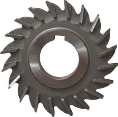 Made in USA - 3" Diam x 3/8" Width of Cut, 20 Teeth, High Speed Steel Side Milling Cutter - Straight Teeth, Uncoated - Best Tool & Supply