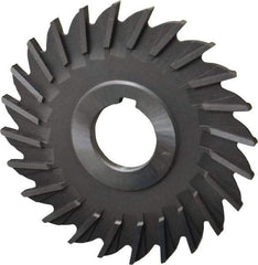 Made in USA - 4" Diam x 3/16" Width of Cut, 24 Teeth, High Speed Steel Side Milling Cutter - Straight Teeth, Uncoated - Best Tool & Supply