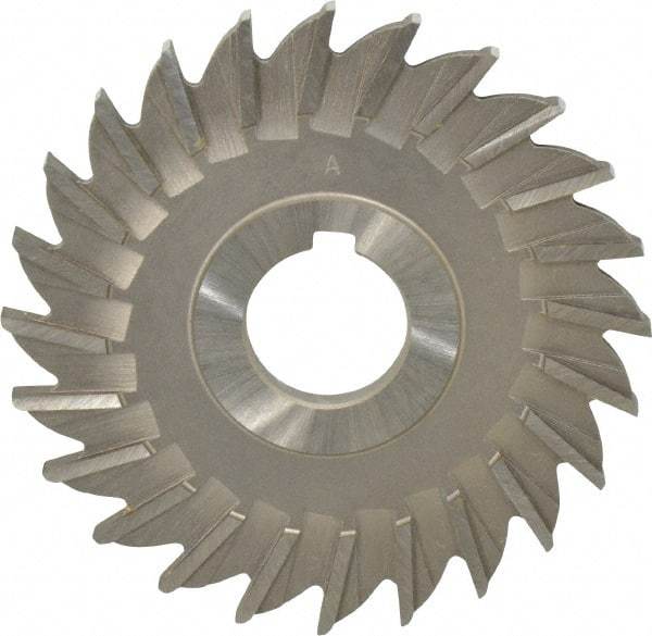 Made in USA - 4" Diam x 1/4" Width of Cut, 24 Teeth, High Speed Steel Side Milling Cutter - Straight Teeth, Uncoated - Best Tool & Supply