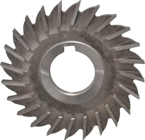 Made in USA - 4" Diam x 1/4" Width of Cut, 24 Teeth, High Speed Steel Side Milling Cutter - Straight Teeth, Uncoated - Best Tool & Supply