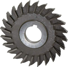 Made in USA - 4" Diam x 5/16" Width of Cut, 24 Teeth, High Speed Steel Side Milling Cutter - Straight Teeth, Uncoated - Best Tool & Supply