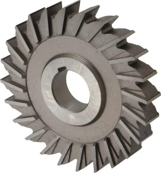 Made in USA - 4" Diam x 5/8" Width of Cut, 24 Teeth, High Speed Steel Side Milling Cutter - Straight Teeth, Uncoated - Best Tool & Supply