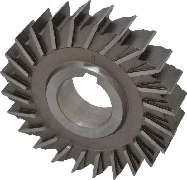 Made in USA - 4" Diam x 7/8" Width of Cut, 24 Teeth, High Speed Steel Side Milling Cutter - Straight Teeth, Uncoated - Best Tool & Supply