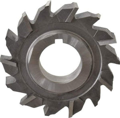 Made in USA - 2-1/8" Diam x 3/8" Width of Cut, 14 Teeth, High Speed Steel Side Milling Cutter - Staggered Teeth, Uncoated - Best Tool & Supply