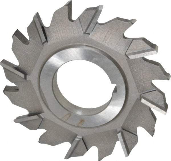 Made in USA - 2-1/2" Diam x 1/4" Width of Cut, 16 Teeth, High Speed Steel Side Milling Cutter - Staggered Teeth, Uncoated - Best Tool & Supply