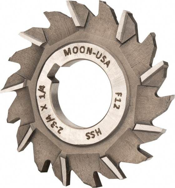 Made in USA - 2-3/4" Diam x 1/4" Width of Cut, 18 Teeth, High Speed Steel Side Milling Cutter - Staggered Teeth, Uncoated - Best Tool & Supply