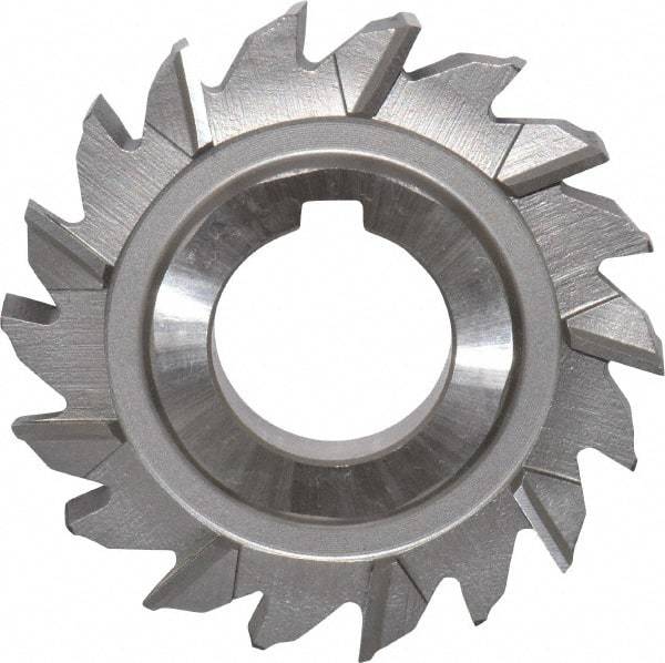 Made in USA - 2-3/4" Diam x 3/8" Width of Cut, 18 Teeth, High Speed Steel Side Milling Cutter - Staggered Teeth, Uncoated - Best Tool & Supply