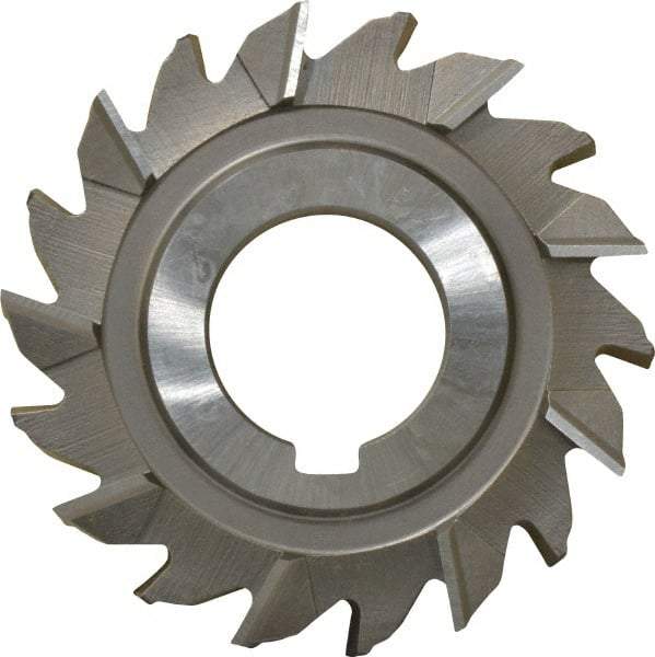 Made in USA - 2-3/4" Diam x 7/16" Width of Cut, 18 Teeth, High Speed Steel Side Milling Cutter - Staggered Teeth, Uncoated - Best Tool & Supply